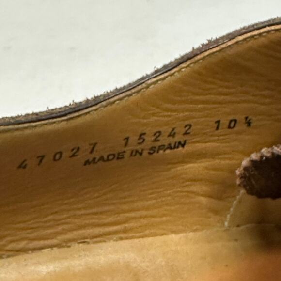 NEW HEELS Morjas The Oxford Snuff Suede Cap Toe Handmade in Spain US 11.5 - Picture 10 of 13